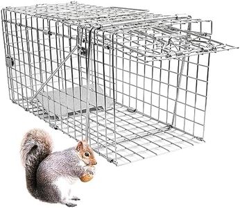 EPESTOEC 17.3" Heavy Duty Squirrel Trap, Folding Live Small Animal Cage Trap, Humane Traps, Catch and Release.