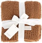 SARANONI Oversized Super Soft Comfy Lush Adult Extra Large Blanket, Caramel XL Blanket, 60" x 80"