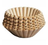 Natural Unbleached Brown Biodegradable Extra Large Coffee Filters 10, 12, 13, 14, 15 Cup Basket for Commercial, Home Coffee Maker Extra High Extra Wide, Anti ground, 9.75" Flattened Diameter (200 Pcs)