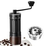 Mini Manual Coffee Grinder with CNC Stainless Steel Conical Burr & 40 Adjustable Settings, Portable Hand Coffee Bean Mill with 30g Capacity & Crank, Great for Travel, Camping, Espresso, Pour Over, etc