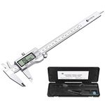 Neoteck Digital Vernier Caliper 200 mm/ 8 Inch Stainless Steel Electronic Caliper Fractions/Inch/Metric Conversion Measuring Tool for Length Width Depth Inner Diameter Outer Diameter