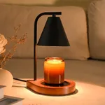 Candle Warmer Lamp - Candle Lamp Warmer with Timer, Birthday Gifts for Mom Women Christmas, House Warming Gifts New Home Decor, Wax Melt Warmer Candle Lamp with 2 Bulbs Balck