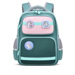 StarAndDaisy Kids Back Pack For Boys & Girls, Ultralight & Stylish Waterproof School/Travel/Picnic Bags for Children Wide Shoulder Strap, Multiple Pockets, Wast Belt (157, Green)