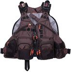 Fly Fishing Vest Pack Adjustable for Men and Women (Brown)