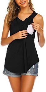 Ekouaer Womens Silk Satin Tank Top 2 Pack V Neck Basic Camisole, Black/Navy Blue, Medium