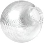 KASTLITE 12" Clear Prismatic Acrylic Lamp Post Globe | Smooth Textured with 4-5/8" Twist Lock Neck | Manufactured in the USA