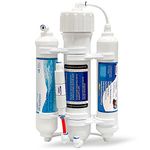 3 Stage Reverse Osmosis Countertop Portable Tank-Less Space Saver Water Universal Filtration System for Drinking Water or Aquarium Fish Tank Filter NSF Certified 50 GPD Membrane Removal Rate 98%