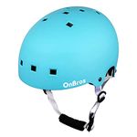 Skateboard Helmet Adult - OnBros Youth Bike Helmet Men or Women, Adjustable Road Bike Helmets for Multi-Sport Bicycle Cycling Skates Scooter Helmet (Blue, L(58-61cm/22.83-24.01 inches))