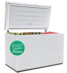 SMETA Chest Freezer Deep 10.5 Cubic Feet Solid Top Small Freezer with Adjustable Thermostat Wire Basket, Large Meat Storage for Garage Kitchen Commercial with Flip-Up Lid, White