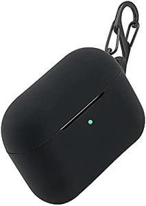 Felony Case – Soft Silicone AirPods Pro Case - Matte Black | Shockproof, 360° Protective Apple Airpods Case Cover with Keychain | Wireless Charging Compatible with Front LED Visible