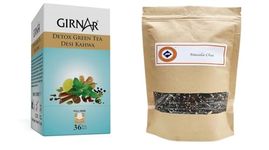 Jyoti Ben's Girnar Detox Green Tea (36 Tea Bags) + Masala Chai 250 Gm | Immunity Booster, Helps In Cold And Cough