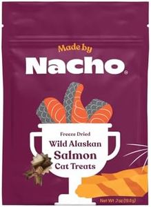Made by Nacho Freeze-Dried Cat Treats - Healthy, Limited Ingredient Cat Treats - High Protein, Nutrient-Rich Crunchy Treats. (Wild Alaskan Salmon (.7 oz))
