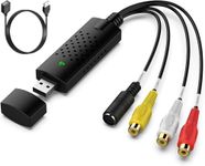 USB Video Capture,Video Capture Card,RCA to USB Video Converter,VHS Mini DV VCR Hi8 DVD to Digital Converter for PC TV, MAC Windows Vista Compatible