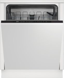 Beko Full-Size Integrated Dishwasher, 13 Place Settings – 60cm, Quick Wash, Black Panel