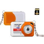 Andoer Digital Camera X6 Portable Camera Keychain, Ultra Mini High Denifition Kids Camera Mini DV with 32 GB Memory Card (Orange)