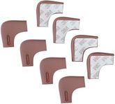 Corner Protectors and Edge Guards Baby Proof Corner Covers and Bumpers Cushion Food Grade Silicone Non-Choking Risk Chewing Safe with Strong Stickiness (Brown) (Dark Brown 8 Pack)