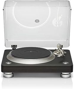 Denon DP-3000NE Record Player, Modern Turntable for 33-1/3, 45, and 78 RPM Vinyl Records, Matte Dark Ebony Wood Veneer Finish, Removable Dust Cover, Special S-Shaped Tonearm