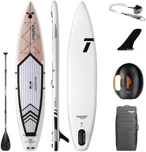 THURSO SURF Expedition Touring Inflatable Stand Up Paddle Board SUP 11'6 | 12'6 Woven Drop-stitch Carbon Hybrid Paddle/US Touring Fin/Pump/Backpack/Leash (12 ft 6)
