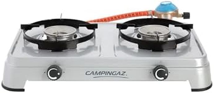 Campingaz Camping Cook CV Gas Stove, 2-Burner, Camping Stove, Operation with Gas Cartridge, Portable Gas Stove with 3600 W, Cartridge Stove with 2 Infinitely Adjustable Hotplates