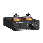 Fosi Audio Box X2 Phono Preamp for Turntable MM Record Player Preamplifier with Gain Gear Stereo Tube Pre Amp Hi-Fi Mini Vacuum Pre-amplifier for Record Player with DC 12V Power Supply
