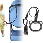 Doytn Stroller Leash Handle for Toddler - Compatible with Strollers, Wagons, Pushchairs and so on – Safety Leash Keeps Children Close on-The-go (Black)