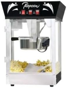 Popcorn Machine 12 Oz Commercial Style Popcorn Maker with Tempered Glass and Stainless Steel Kettle, 850W Retro Tabletop