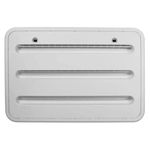 Dometic RV Refrigerator Lower/Upper Mount Vent - Replacement Vent Assembly for Refrigerators - Paintable Recessed Grid Design with Cut-Out 14" x 22" - Polar White