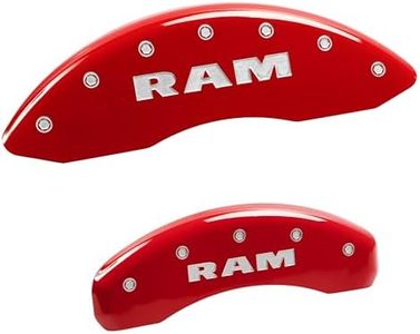 MGP Caliper Covers - Brake Caliper Covers 2011-2018 Ram 1500 2013-2023 Ram 1500 Eco Diesel 2019-2021 Ram 1500 Classic 2022-2023 Ram 1500 Classic (55001s) Front and Rear Set - Ram Logo - Red