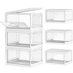 Clear Storage Bin with Lid 3 Pack 【