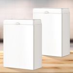 Tioncy Sanitary Napkin Receptacle, Tampon Disposal Bin Wall Mounted Tampon Holder Stainless Steel Sanitary Napkin Disposal Bins for Home Office Public Restrooms Bathroom(White, 2 Pcs)