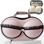 HNJZX Travel Organizer Bra and Underwear Zip Bag，Portable Bra Storage Case with Net Traveling Lingerie Organizer Bag for Luggage Women Bras Bikin (Pink)