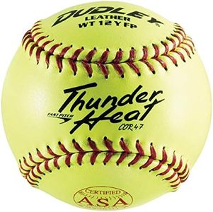 Dudley USASB Thunder Heat Fastpitch Softball - 12 Pack,Yellow