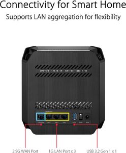 ASUS ROG GT6 WiFi 6 Mesh Router 2-Pack – High-Speed Whole Home Coverage