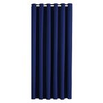 Aspire Homeware Door Curtain Eyelet Blackout Curtains for Living Room Super Soft Thermal Insulated Single Panel 84 inch Drop Bedroom Curtains with Tie Back, Navy