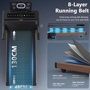 Cowmew Folding Treadmill 7HP – 180kg Capacity, Compact Home Fitness