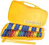 MYEONGCHANG 25note Glockenspiel, Xylophone for Kids and Adult Purcussion Instrument [Made in KOREA] (Yellow-Rainbow)