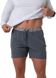 BURLEBO Athletic Short -Dark Heather Grey - Classic Deer Camo
