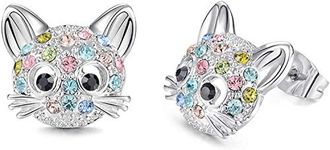 Lanqueen Cute Cat Stud Earrings Hyp