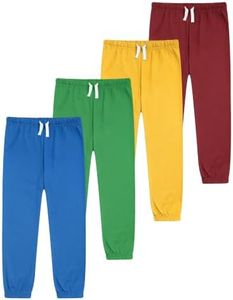 GFQLONG Boys Lightweight Cotton Joggers Kids Summer Thin Active Pants, 7-8Y
