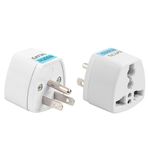 Hi-PLASST Type-B USA Converter Plug (Pack of 2) India to Canada Travel Adapter for USA, Canada, Mexico, Brazil, Philippines, Cuba, Thailand, Taiwan, Japan, Panama 3pin Plug