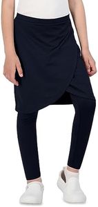 CharmWM Girls High Elastic Waist Skirts Pants Kids Cute Active Golf Tennis Skorts Leggings Navy Blue