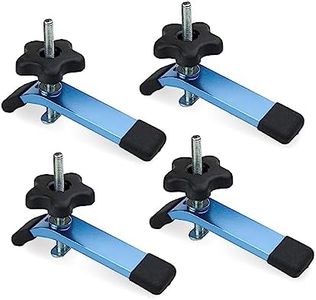 POWERTEC 71168-P2V T-Track Hold Down Clamp, 5-1/2" L x 1-1/8" W, 4 Pack, T Track Clamps for Woodworking