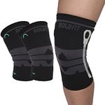 Boldfit Nylon Knee Support Cap Brace With Spring Sleeves For Pain Relief Compression Support Exercise Running, Cycling Knee Cap Guard Brace Knee Support For Men & Women Side Stabilizer Spring (Small)