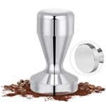 Vicloon Coffee Tamper 51mm, Espresso Coffee Tamper, Stainless Steel Espresso Tamper, Silver Colour Tamper Coffee Shop Supplies - Silver