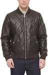 Levi's Men's Diamond Quilted Bomber Jacket, Saddle Faux Leather, XX-Large