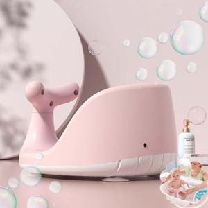 Collazoey Asiento de Baño para Bebé, Lindo Asiento de Baño para Bebé en Forma de Ballena, Sentados Cuando se Bañan en la Bañera, con 4 Ventosas Seguras, para 6 Meses y Mayores (Rosa)