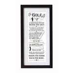 Arora The Ultimate Gift for Man Printed Word Poster-Black Wooden Framed Wall Art Picture-Golf Addict, Multicolour, One Size, 8943