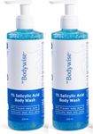 Be Bodywise 1% Salicylic Acid Body Wash 500ml | Helps to Prevent Body Acne & Cleanse Skin | Paraben and SLS free | Pack of 2