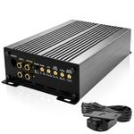 FABTEC T-600 1 Channel Class D Car Audio Amplifier – 500W RMS @ 4 Ohm, 2000W Peak Power, 12V Stereo Monoblock Amp with Bass Knob Controller Included