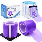 2-Pack Dental Barrier Film Roll with Dispenser Box, Disposable Tape Barrier for Dental Equipment, Tattoo Machines & More - Purple